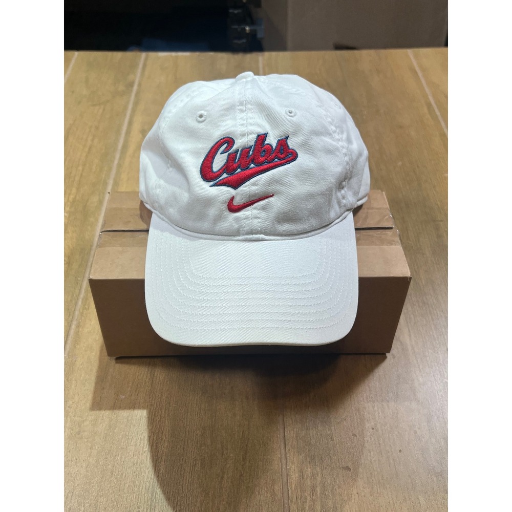 Nike Chicago Cubs Baseball Hat White‎ Red Blue Embroidered center check Cap